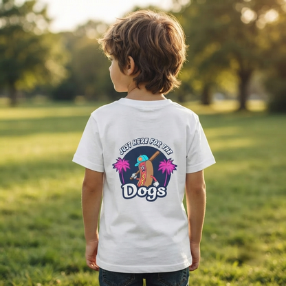 Just Here For The Dogs Youth Tee | Summer Collection